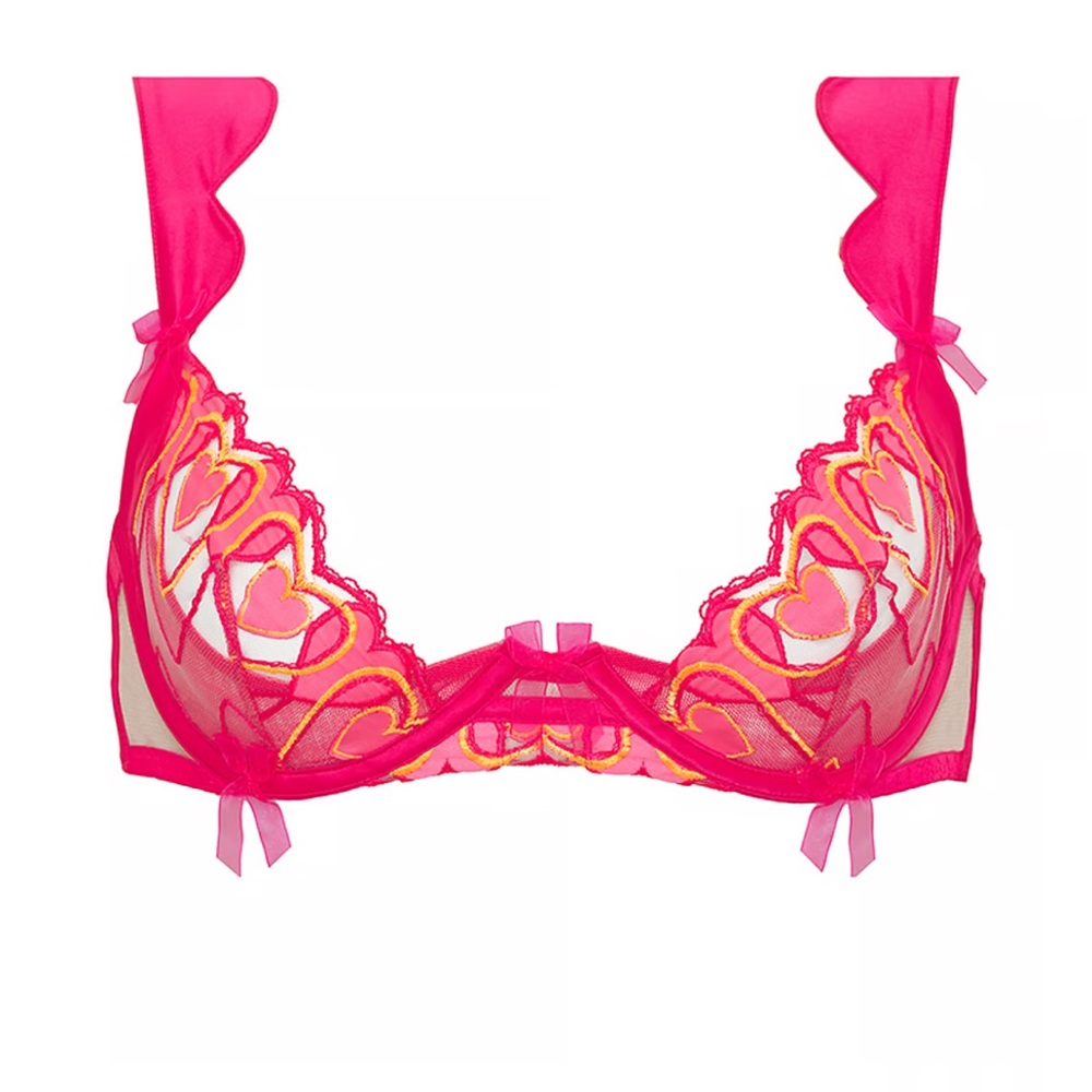 NWT FL&L Graphic hearts bra